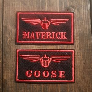 Red and Black Maverick Goose Patches